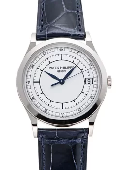 パテックフィリップ カラトラバ 5296G-001 グレー/シルバー メンズ