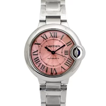 カルティエ バロンブルー 33mm W6920100 ピンク レディース