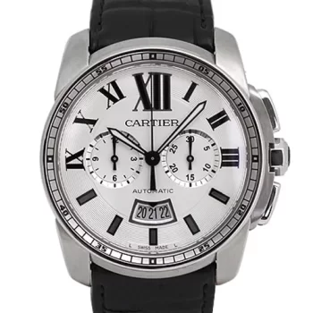 カルティエ カリブル ドゥ カルティエ クロノグラフ W7100046 シルバー 42mm