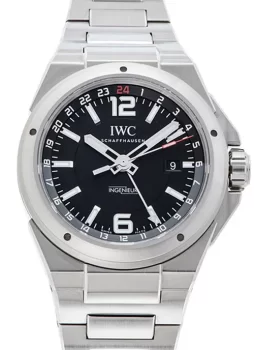 IWC インヂュニア デュアルタイム IW324402 ブラック メンズ