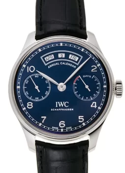 IWC ポルトギーゼ アニュアルカレンダー IW503502 ブルー メンズ
