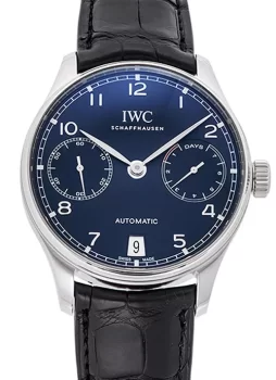 IWC ポルトギーゼ 7デイズパワーリザーブ IW500710 ブルー メンズ