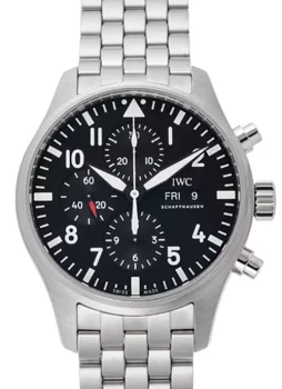 IWC パイロットウォッチ クロノグラフ IW377710 ブラック メンズ