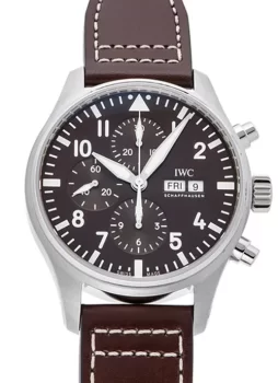 IWC パイロット ウォッチ クロノグラフ サンテグジュペリ IW377713 ブラウン メンズ