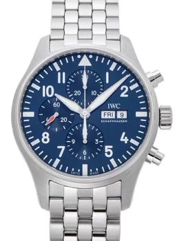 IWC パイロットウォッチ クロノグラフ プティ プランス IW377717 ブルー メンズ