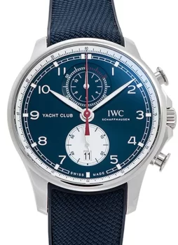 IWC ポルトギーゼ ヨットクラブ クロノグラフ オールバー ブラウン IW390704 ブルー/ホワイト メンズ