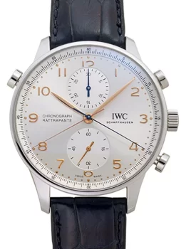 IWC ポルトギーゼ クロノグラフ ラトラパンテ パドラオン ドス デスコブリメントス IW371219 シルバー メンズ