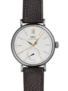 IWC  IW359201 ポートフィノ ポインター デイト SS/カーフレザー シルバーダイアル 自動巻き メンズ